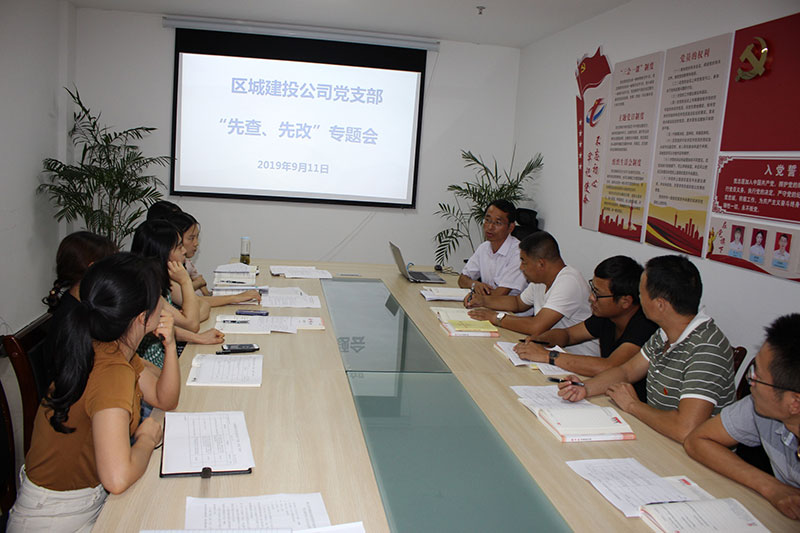 區(qū)城建投公司黨支部開展“先學(xué)、先查、先改”工作 預(yù)熱 “不忘初心、牢記使命”主題教育工作