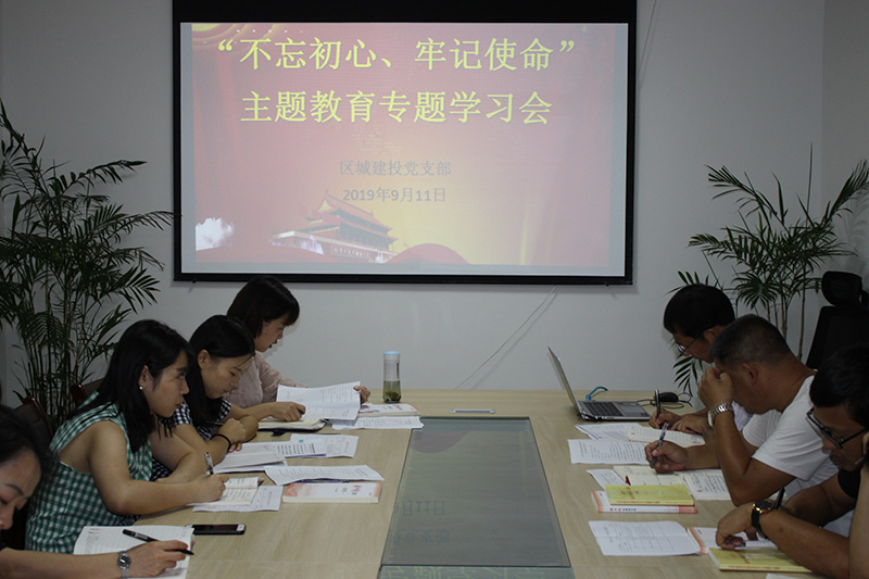 區(qū)城建投公司黨支部開展“先學(xué)、先查、先改”工作 預(yù)熱 “不忘初心、牢記使命”主題教育工作